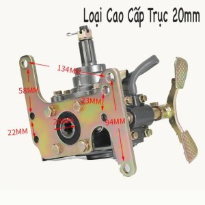 Hộp Số Tiến Lùi Tự Chế Xe 3 Bánh, Ba Gác Chạy Xăng Cao Cấp Trục 20mm