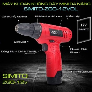 Máy Khoan Không Dây Sặc Điện Mini Giá Rẻ 12Vol