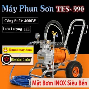 Máy Phun Sơn TES-990 Công Suất 4000W (Mặt Bích Inox)