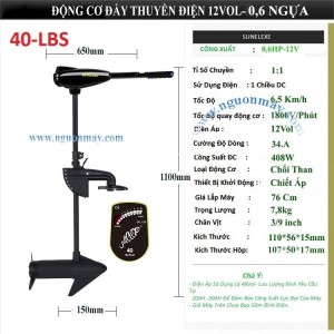 Động Cơ Đẩy Thuyền Điện Bằng Điện 12V-0,6 HP